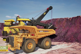create 3d mining heavy equipment and industrial machinery animation