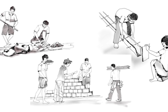 draw hand drawn digital sketch architectural and  characters
