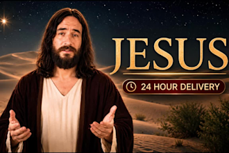 create a personalized jesus happy birthday greeting video in HD