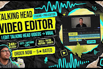 edit talking head videos for youtube with broll and captions