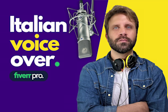 record a professional italian male voice over