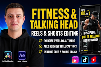edit engaging fitness wellness and talking head reels