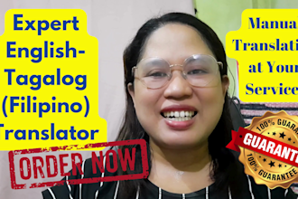 manually translate tagalog or filipino to english