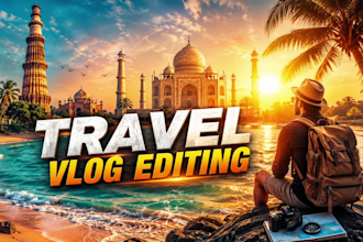 edit cinematic travel reels and vlog videos