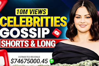 create engaging celebrity gossip shorts and youtube videos