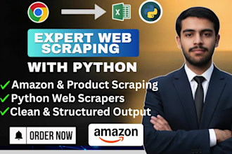 do product scrapping and amazon scraping via python scraper