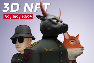 create and generate hyper realistic 3d nft art collection
