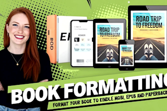 format your book to paperback, kindle epub and mobi