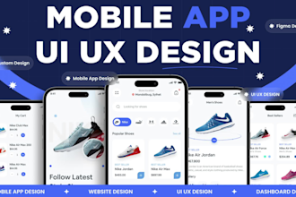 do mobile app ui ux design and mobile app design in figma