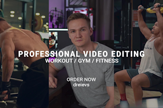 edit your workout, fitness,gym videos for youtube, instagram