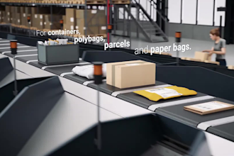 create 3d warehouse logistics and material handling animation