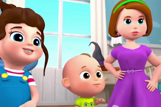 do 3d kids animation video cartoon character nursery rhymes kids learning video