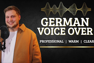 record a professional german male voice over
