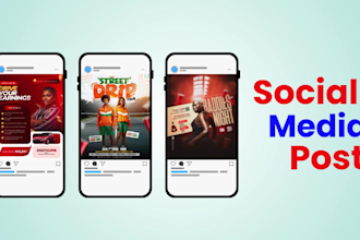 create unique and stunning social media flyer within 8 hours
