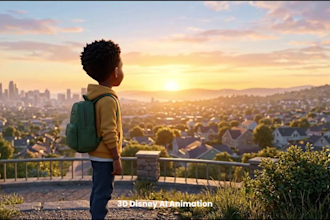 create cinematic 3d ai cartoon music video with lyrics 3d ai music storytelling