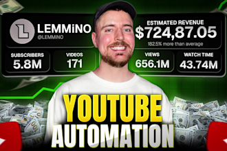 set up faceless cash cow channel and videos for youtube automation