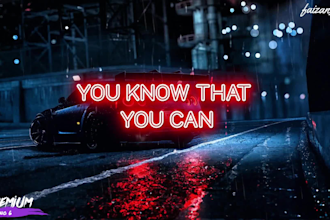 make an animated lyrics music video with in 24 hours