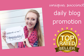 advertise for you on my daily blog
