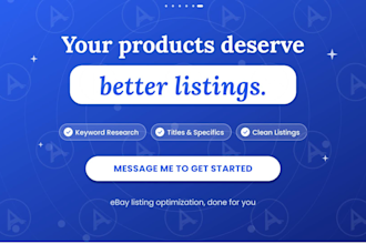 create and optimize ebay product listings for your store