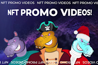 create modern nft promo video for your nft art collection