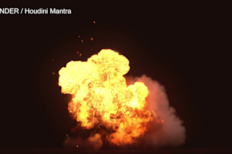 vfx, fire explosion, blood , compositing, muzzle flashes, smoke short film