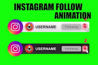 create instagram follow button animation