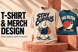redraw refine and vectorize t shirt designs for printing
