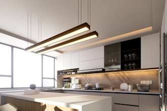 design kitchen interior in 3d and realistic rendering residential and commercial