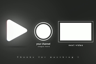 create cool youtube end screen outro within 24 hours