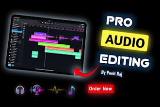 professionally clean, edit and enhance your audio