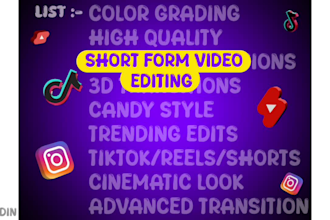 do professional short form and cinematic video editing