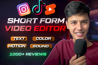 edit tiktoks, ig reels,youtube shorts with captions