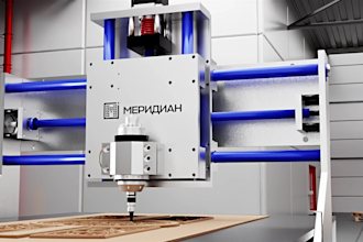 do 3d industrial product animation and furniture assembly