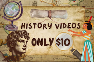 create history videos for youtube automation and documentary