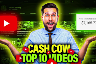 create top 10 cash cow faceless youtube videos