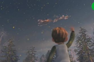 add logo and slogan in funny christmas greetings video