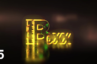 make neon glitch energy logo animations