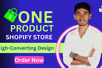 build one product shopify dropshipping store, shopify landing page design