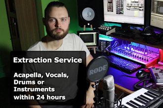 extract, isolate or remove drums or vocals