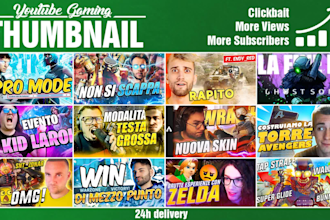 design clickbait youtube thumbnails for gaming