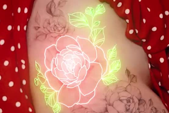 make a dynamic neon animation on your tattoo photos