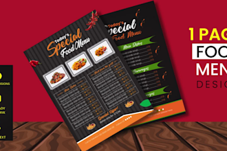 do restaurant menu and food flyer design