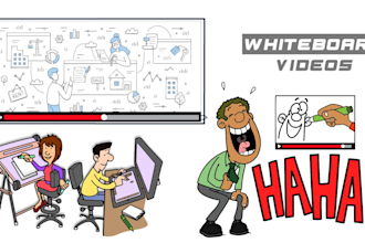 make whiteboard doodle video animation or 2d explainer video