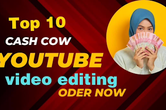 creat top 10 cash cow video and youtube automation faceless videos