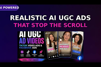 create ai ugc ad videos, tiktok video ads and facebook ads