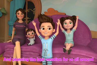 make 3d kid learning video,3d nursery rhymes,animation for kid,cartoon animation