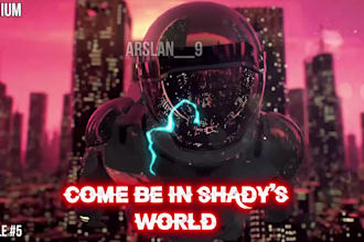 make metal, neon, kinetic typography, animated lyric video
