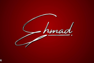 do handwritten signature logo animation in gold or silver