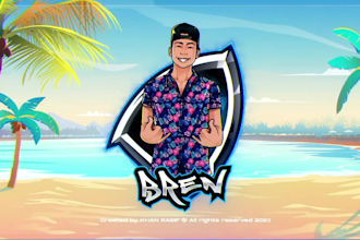 draw animated stream overlay, twitch logo, panels, sub badges, webcam or facecam