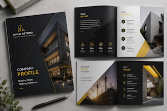 design professional brochures, company profiles, annual reports and white paper